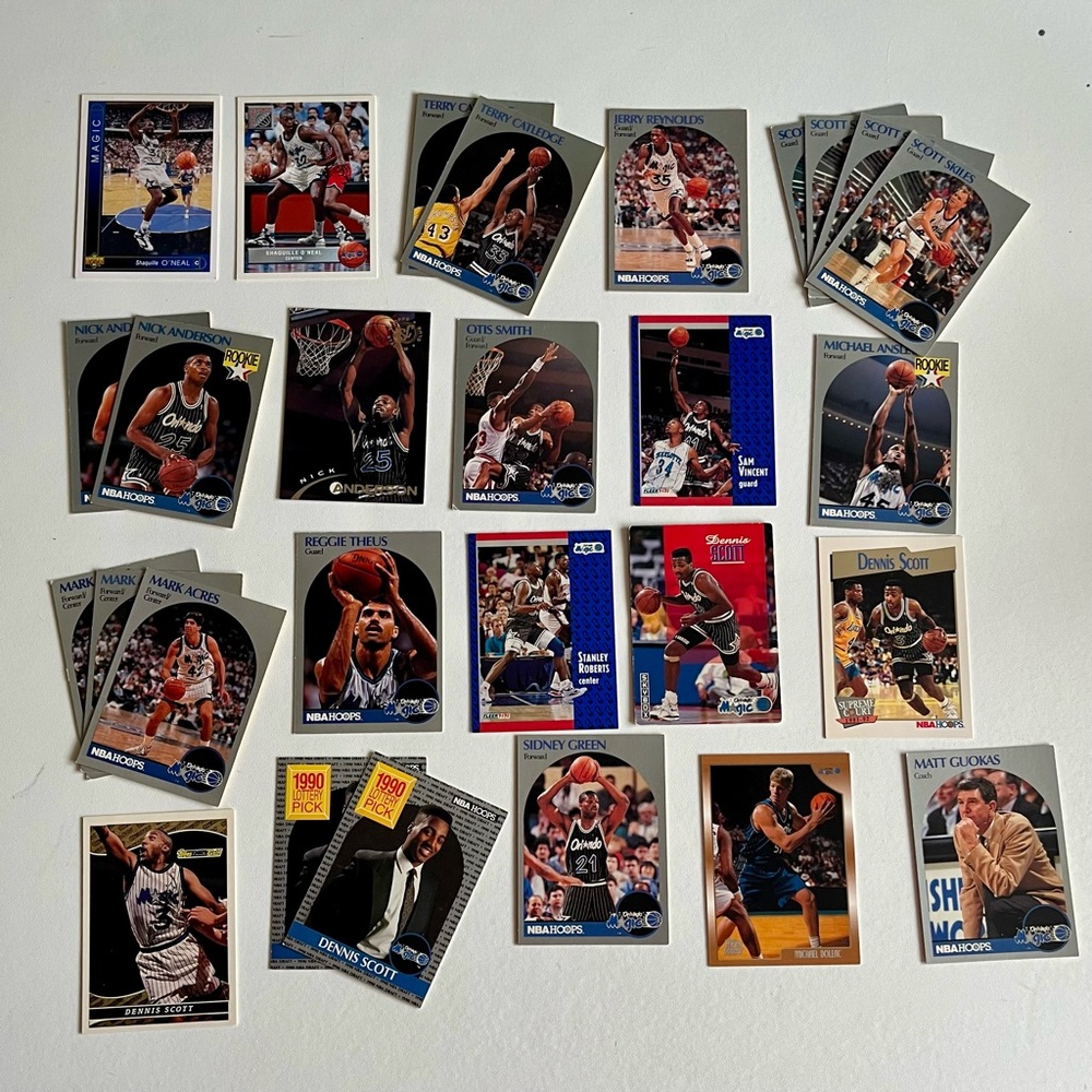 Vintage Orlando Magic Basketball Trading Cards Mixed Brand Lot of 28 -Unrated